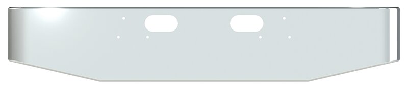 BUMPER FOR FORD L, LN, LT, LTN, LTL, -800, -900, -8000, -9000 1970-1990 18" TAPER HAND FORM CHROME WITH TOW HOLE