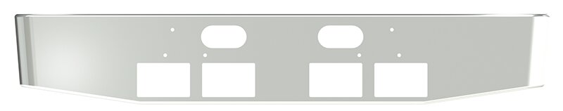 BUMPER FOR FORD L, LN, LT, LTN, LTL, -800, -900, -8000, -9000 1970-1990 16" TAPER ROLLED END CHROME