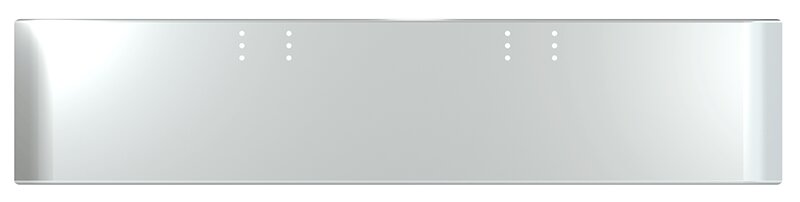 BUMPER FOR FREIGHTLINER CABOVER & CONVENTIONAL 1980-1984 20" SQUARE ROLLED END CHROME WITH MOUNTING HOLES ONLY