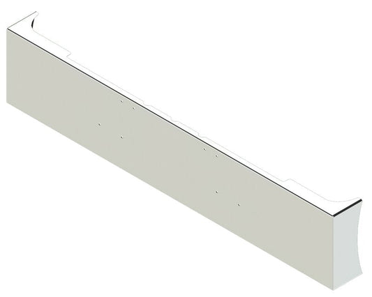 BUMPER FOR FREIGHTLINER CABOVER & CONVENTIONAL & CLASSIC 1984-1999 18" AMERICAN EAGLE BOXED END WITH 8" EARS CHROME WITH MOUNTING HOLES ONLY