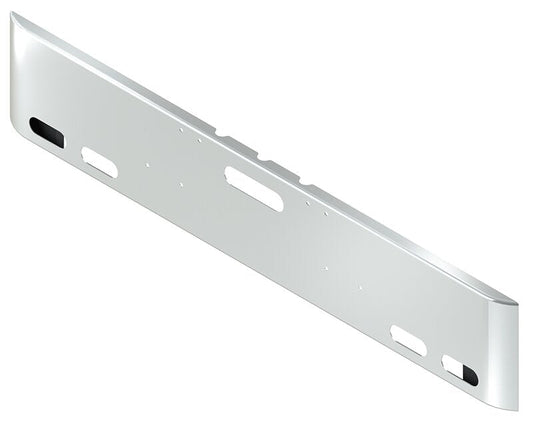 BUMPER FOR FREIGHTLINER CABOVER & CONVENTIONAL & CLASSIC 1984-1999 18" SQUARE ROLLED END CHROME WITH TOW HOLE AND 4 OVAL HOLES