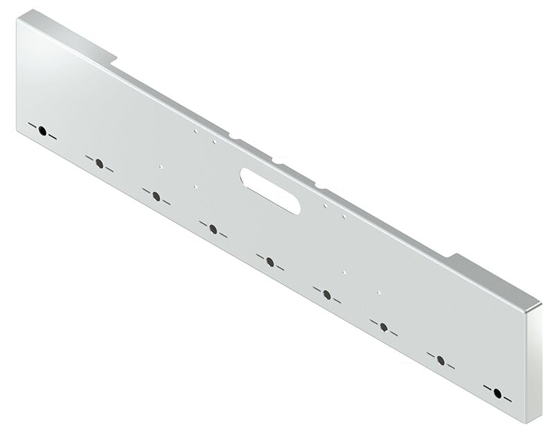 BUMPER FOR FREIGHTLINER CABOVER & CONVENTIONAL & CLASSIC 1984-1999 18" BOXED END CHROME WITH TOW HOLE, LIGHT HOLES