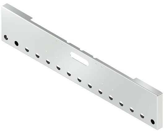 BUMPER FOR FREIGHTLINER CABOVER & CONVENTIONAL & CLASSIC 1984-1999 18" BOXED END CHROME WITH TOW HOLE AND 15 HOLES FOR 2" LIGHTS