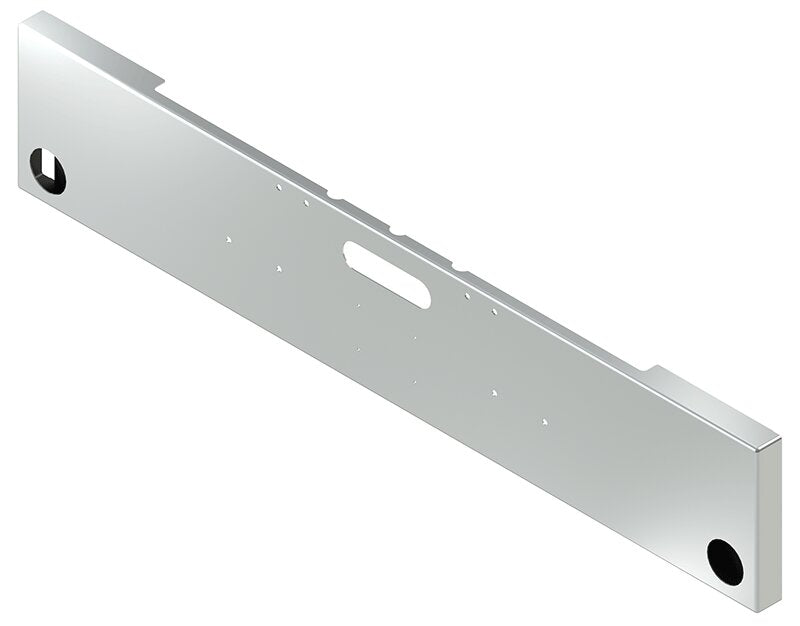 BUMPER FOR FREIGHTLINER CABOVER & CONVENTIONAL & CLASSIC 1984-1999 18" BOXED END CHROME WITH TOW HOLE AND 2 HOLES FOR 4" LIGHTS, LICENSE PLATE HOLES