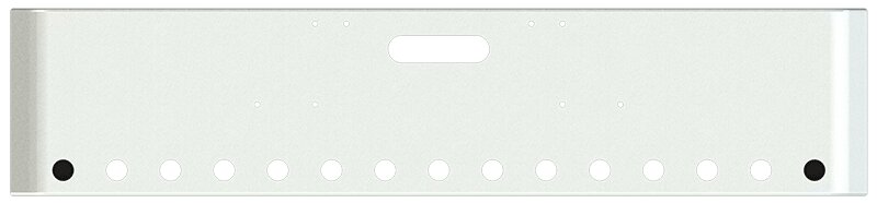 BUMPER FOR FREIGHTLINER CABOVER & CONVENTIONAL & CLASSIC 1984-1999 20" SQUARE ROLLED END CHROME WITH TOW HOLE AND 15 HOLES FOR 2" LIGHTS