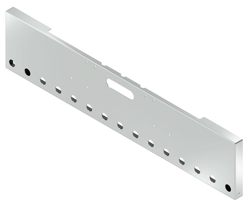 BUMPER FOR FREIGHTLINER CABOVER & CONVENTIONAL & CLASSIC 1984-1999 20" BOXED END CHROME WITH TOW HOLE AND 15 HOLES FOR 2" LIGHTS, 5/8" HOLE AT EACH END OF THE BUMPER