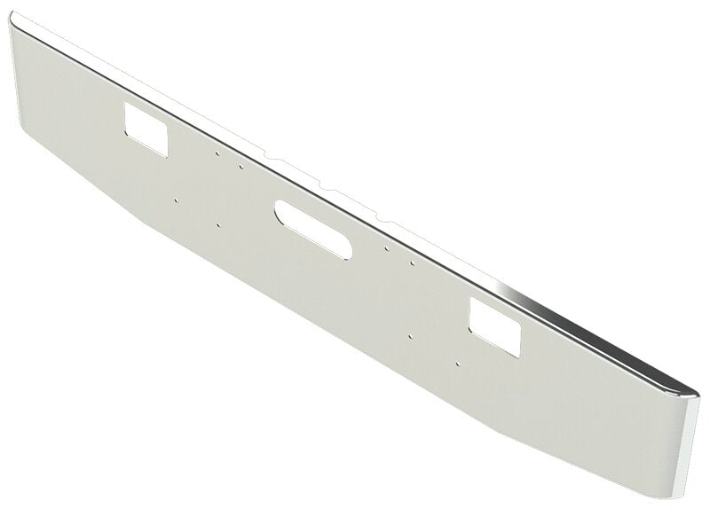 BUMPER FOR FREIGHTLINER CABOVER & CONVENTIONAL & CLASSIC 1984-1999 16" TAPER ROLLED END CHROME WITH TOW HOLE & STEP HOLES