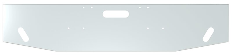 BUMPER FOR FREIGHTLINER CABOVER & CONVENTIONAL & CLASSIC 1984-1999 20" BOXED END TAPER STAINLESS STEEL WITH TOW HOLE & NO MOUNTING HOLES AND WITH UNIVERSAL BRACKETS THAT FIT CB, CQ, FD, FE ,HA, HC, GO, LIGHT HOLES