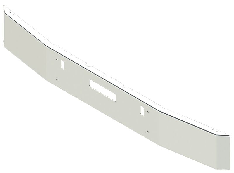 BUMPER FOR FREIGHTLINER FLD112 1989-1996 12" SQUARE HAND FORM CHROME WITH TOW HOLE & VENT HOLES, 92" OVERALL LENGTH