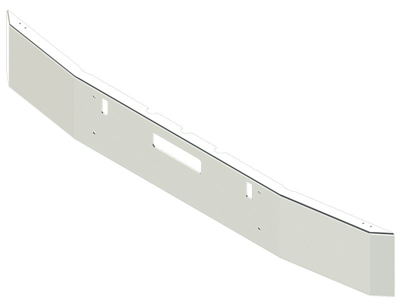 BUMPER FOR FREIGHTLINER FLD112 1989-1996 12" SQUARE HAND FORM CHROME WITH TOW HOLE & VENT HOLES