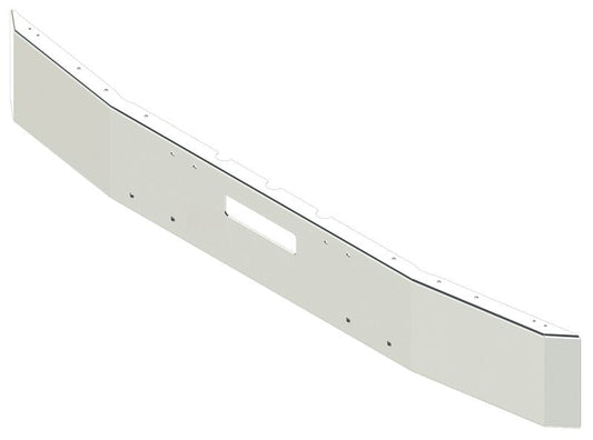 BUMPER FOR FREIGHTLINER FLD120 1989-1996 12" SQUARE HAND FORM CHROME WITH TOW HOLE