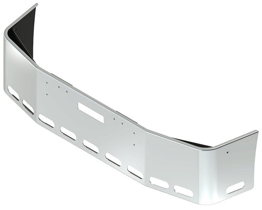BUMPER FOR FREIGHTLINER FLD112 & FLD120 SETBACK 1989-2006 20" SETBACK AXLE STAINLESS STEEL WITH VENT HOLES, LIGHT HOLES