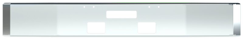 BUMPER FOR FREIGHTLINER FLD120 1989-1996 12" SQUARE HAND FORM CHROME