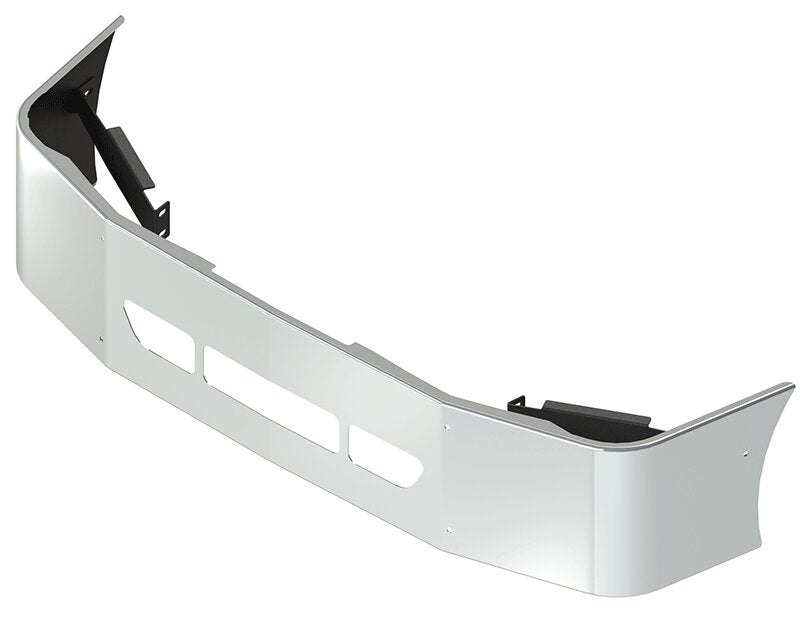 BUMPER FOR FREIGHTLINER COLUMBIA 2008-2022 18" SETBACK AXLE CHROME WITH VENT HOLES