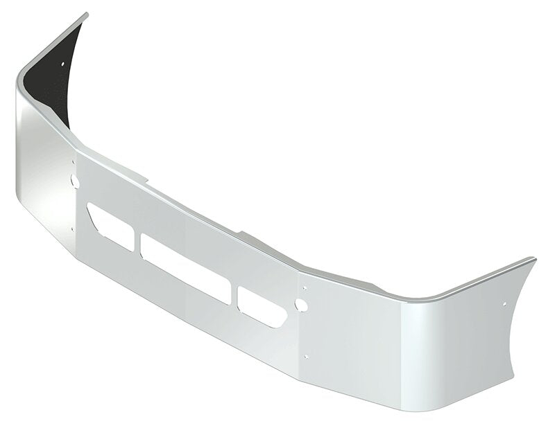 BUMPER FOR FREIGHTLINER COLUMBIA 2008-2022 20" SETBACK AXLE CHROME WITH TOW HOLE & VENT HOLES