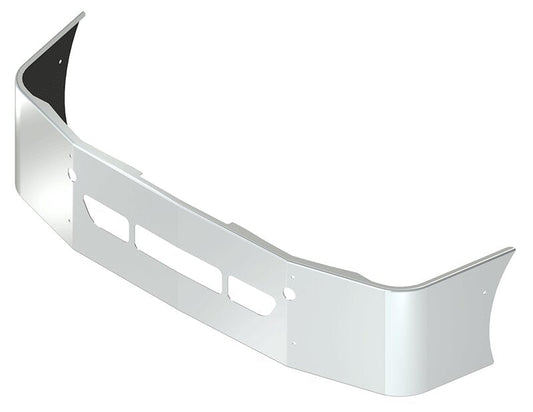 BUMPER FOR FREIGHTLINER COLUMBIA 2008-2022 20" SETBACK AXLE CHROME WITH TOW HOLE & VENT HOLES