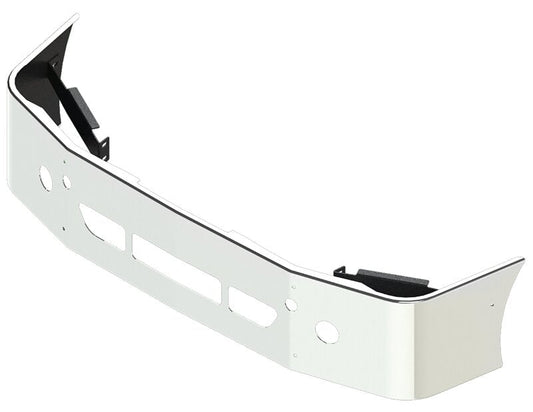 BUMPER FOR FREIGHTLINER COLUMBIA 2008-2022 18" SETBACK AXLE CHROME WITH TOW HOLE & ROUND FOG LIGHT HOLES & VENT HOLES