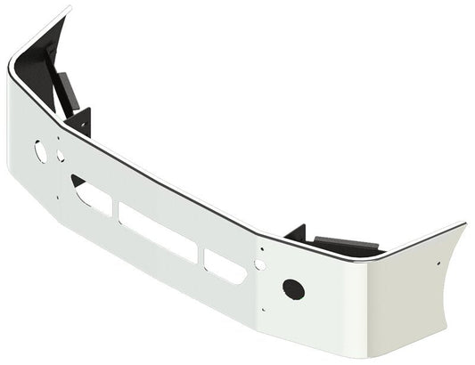 BUMPER FOR FREIGHTLINER COLUMBIA 2008-2022 & CENTURY 2008-2022 20" SETBACK AXLE STAINLESS STEEL WITH TOW HOLE & ROUND FOG LIGHT HOLES & VENT HOLES