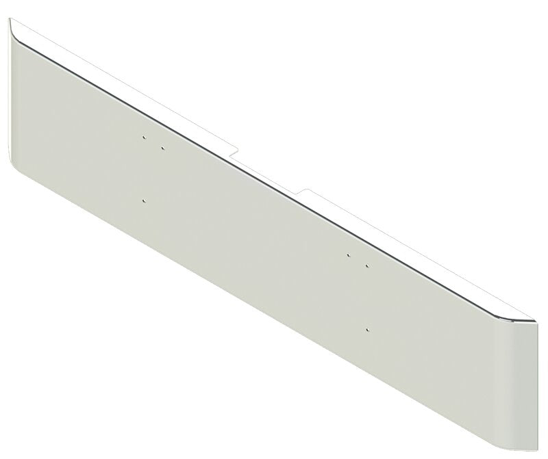 BUMPER FOR FREIGHTLINER CORONADO 122SD SET FORWARD 2010-2022 20" SQUARE ROLLED END CHROME WITH MOUNTING HOLES ONLY, AND THE TWO OUTER MOUNTING HOLES ARE VERTICALLY ALLIGNED