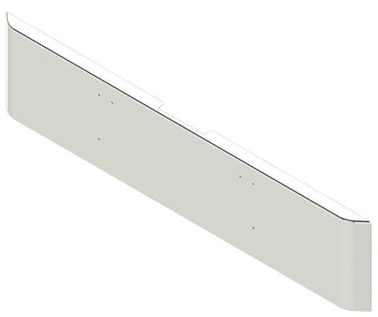 BUMPER FOR FREIGHTLINER CORONADO 122SD SET FORWARD 2010-2022 20" SQUARE ROLLED END CHROME WITH MOUNTING HOLES ONLY, AND THE TWO OUTER MOUNTING HOLES ARE VERTICALLY ALLIGNED