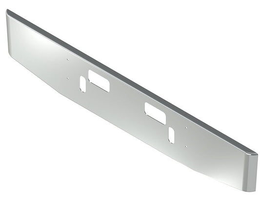 BUMPER FOR FREIGHTLINER 114SD SET FORWARD AXLE 2012-2022 16" TAPER ROLLED END CHROME WITH TOW HOLE & VENT HOLES