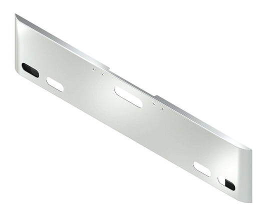 BUMPER FOR FREIGHTLINER FLD CLASSIC 2000-2002 18" SQUARE ROLLED END CHROME WITH TOW HOLE AND 4 OVAL HOLES