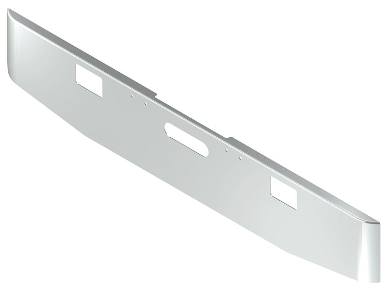 BUMPER FOR FREIGHTLINER FLD CLASSIC 2000-2002 16" TAPER ROLLED END CHROME WITH TOW HOLE & STEP HOLES