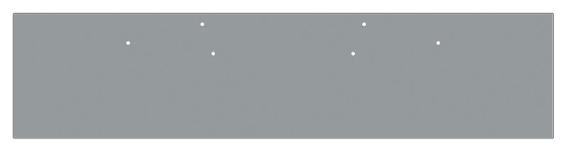 BUMPER FOR FREIGHTLINER FLD CLASSIC 1200 SERIES 2002-2007 22" BOXED END CHROME WITH MOUNTING HOLES ONLY