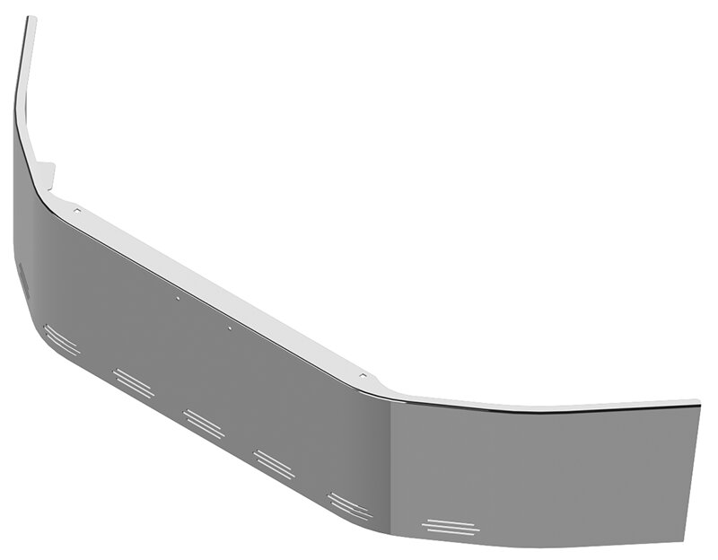 BUMPER FOR FREIGHTLINER M2 106 BUSINESS CLASS 2003-2022 16" SETBACK AXLE CHROME WITH MOUNTING HOLES, LIGHT HOLES