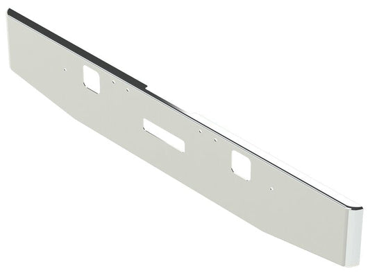 BUMPER FOR FREIGHTLINER FLD CLASSIC 1400 SERIES 2002-2007 16" TAPER ROLLED END CHROME WITH TOW HOLE & STEP HOLES