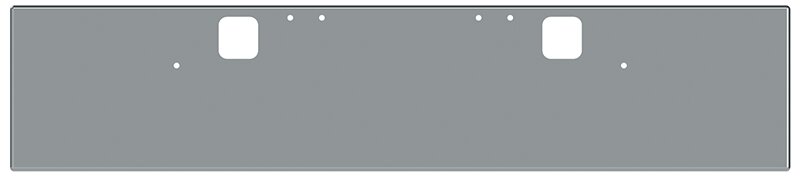 BUMPER FOR FREIGHTLINER FLD CLASSIC 2002-2007 20" BOXED END CHROME WITH STEP HOLES