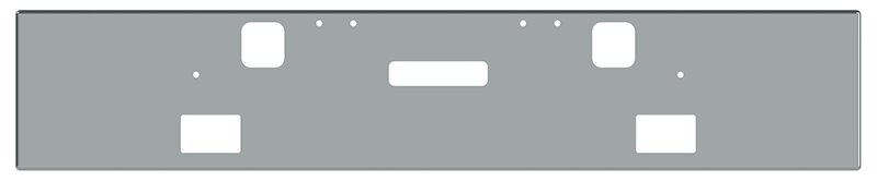 BUMPER FOR FREIGHTLINER FLD CLASSIC 2002-2007 18" BOXED END CHROME