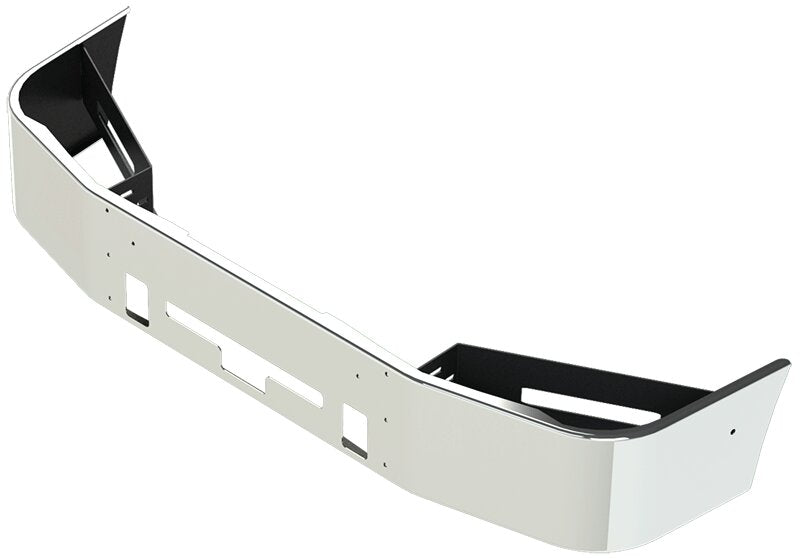 BUMPER FOR FREIGHTLINER COLUMBIA 1999-2007 & CENTURY 2005-2007 12" TO 14" SETBACK AXLE STAINLESS STEEL WITH TOW HOLE & VENT HOLES