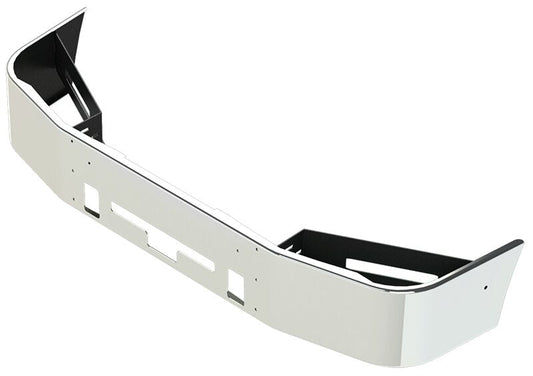 BUMPER FOR FREIGHTLINER COLUMBIA 1999-2007 & CENTURY 2005-2007 12" TO 14" SETBACK AXLE CHROME WITH TOW HOLE & VENT HOLES