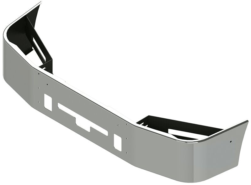 BUMPER FOR FREIGHTLINER COLUMBIA 1999-2007 & CENTURY 2005-2007 16" SETBACK AXLE CHROME WITH TOW HOLE & VENT HOLES
