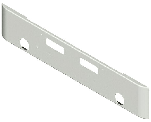 BUMPER FOR GMC GENERAL 1977-1987 18" SQUARE ROLLED END CHROME WITH ROUND FOG LIGHT HOLES & VENT HOLES