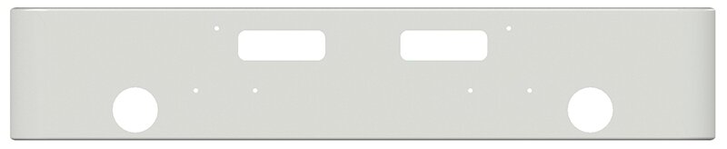 BUMPER FOR GMC GENERAL 1977-1987 18" SQUARE ROLLED END CHROME WITH ROUND FOG LIGHT HOLES & VENT HOLES