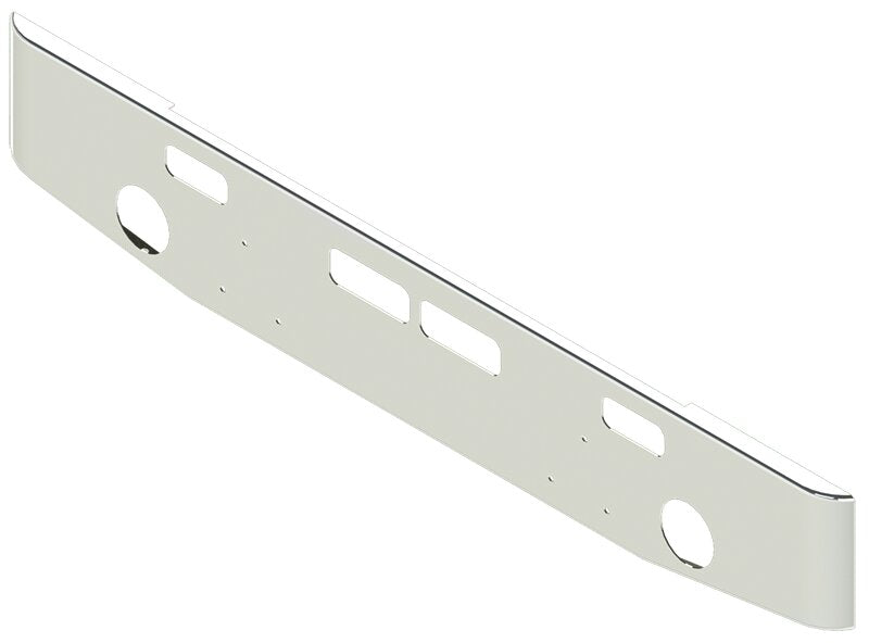 BUMPER FOR GMC ASTRO 1982-1987 16" TAPER ROLLED END CHROME WITH TOW HOLE & ROUND FOG LIGHT HOLES & VENT HOLES