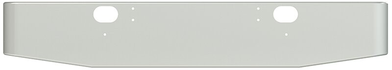 BUMPER FOR IHC 2200S, 2500S 1977-1990 16" TAPER ROLLED END CHROME WITH TOW HOLE