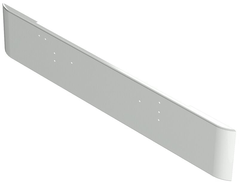 BUMPER FOR IHC 9300, 9370 CONVENTIONAL, 9670 CABOVER 1983-1996 18" SQUARE ROLLED END CHROME WITH MOUNTING HOLES ONLY