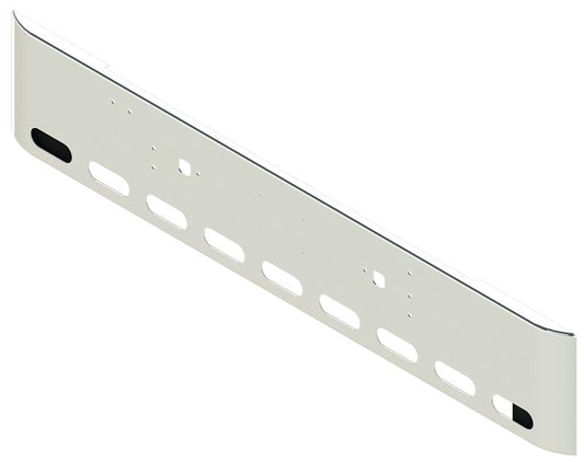 BUMPER FOR IHC 9300, 9370 CONVENTIONAL, 9670 CABOVER 1983-1996 WITH TOW HOLE AND 9 OVAL HOLES, LICENSE PLATE HOLES