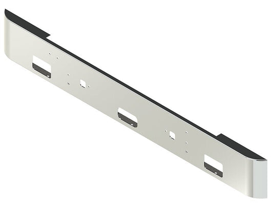 BUMPER FOR IHC 9300, 9370 CONVENTIONAL, 9670 CABOVER 1983-1996 12" SQUARE HAND FORM CHROME