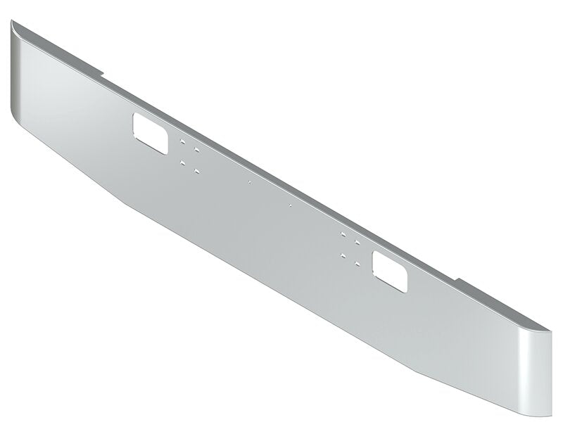 BUMPER FOR IHC 4000 SERIES, 7000 SERIES, 8000 SERIES 1990-2004 16" TAPER ROLLED END CHROME WITH TOW HOLE