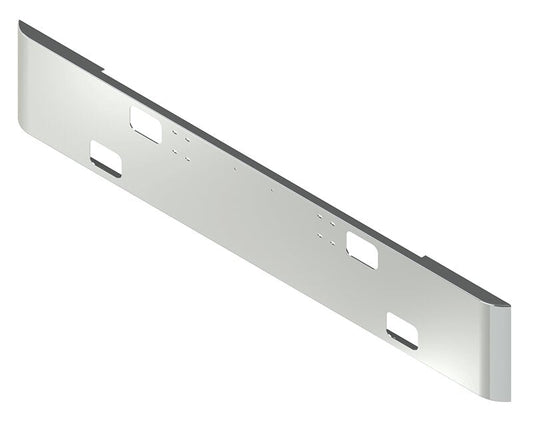 BUMPER FOR IHC 4000 SERIES, 7000 SERIES, 8000 SERIES 1990-2004 16" SQUARE HAND FORM CHROME