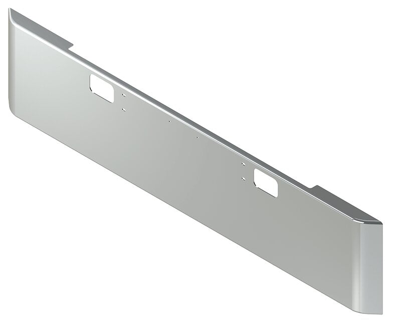 BUMPER FOR IHC 4000 SERIES, 7000 SERIES, 8000 SERIES 1990-2004 20" SQUARE ROLLED END CHROME WITH TOW HOLE