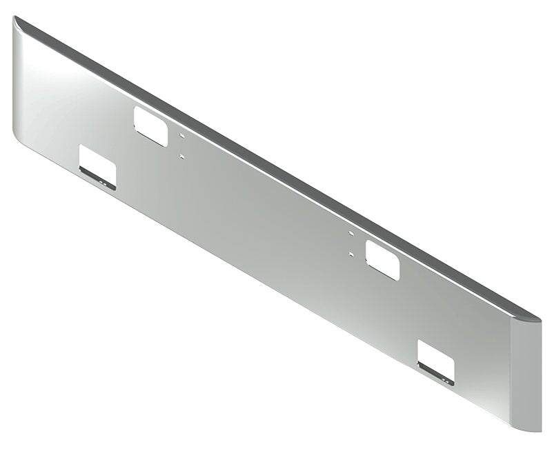 BUMPER FOR IHC 4000 SERIES, 7000 SERIES, 8000 SERIES 1990-2004 18" SQUARE ROLLED END CHROME