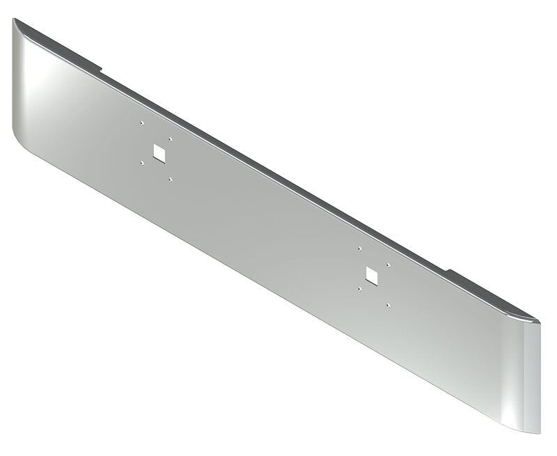 BUMPER FOR IHC 9900 1998-1999 18" SQUARE ROLLED END CHROME WITH TOW HOLE