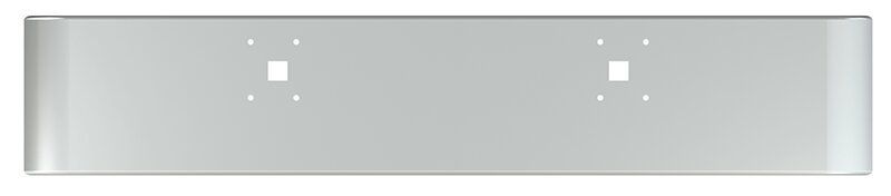 BUMPER FOR IHC 9900 1998-1999 18" SQUARE ROLLED END CHROME WITH TOW HOLE