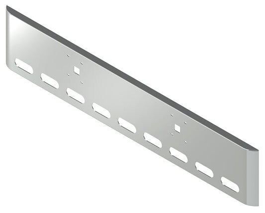 BUMPER FOR IHC 9900 2000-2022 18" SQUARE ROLLED END CHROME WITH TOW HOLE AND 9 OVAL HOLES