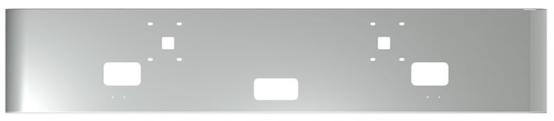 BUMPER FOR IHC 9900 2000-2022 18" SQUARE ROLLED END CHROME